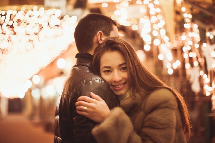 Man and woman on a date.