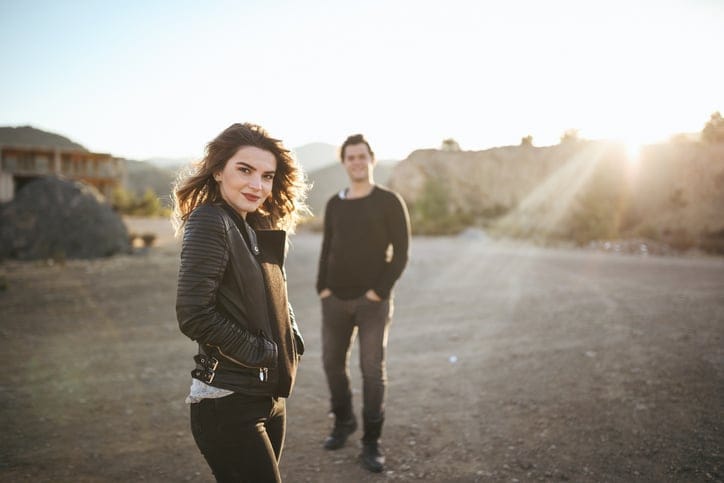 Portrait of happy young couple.