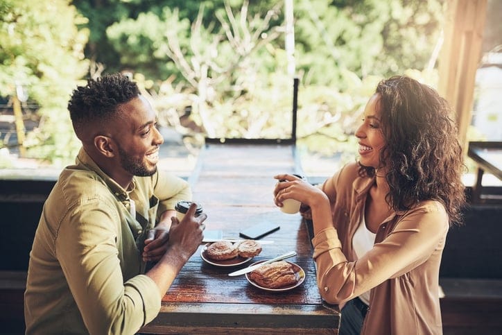 Cropped shot of a young couple in a coffee shop