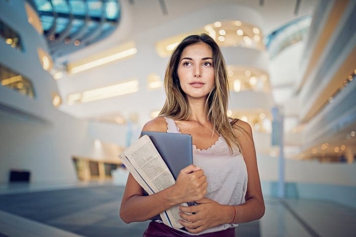 Woman in her offices.
