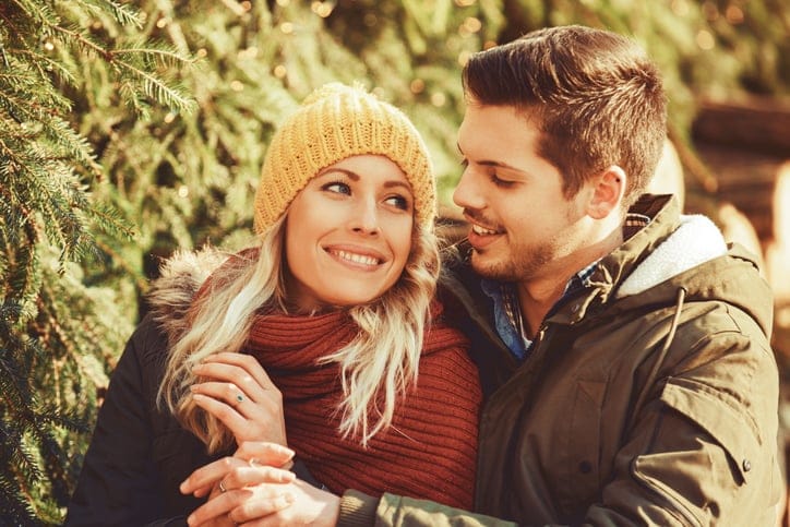 Couple Enjoying Christmas