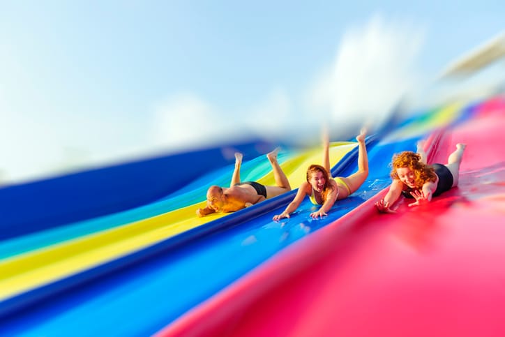 A water slide.