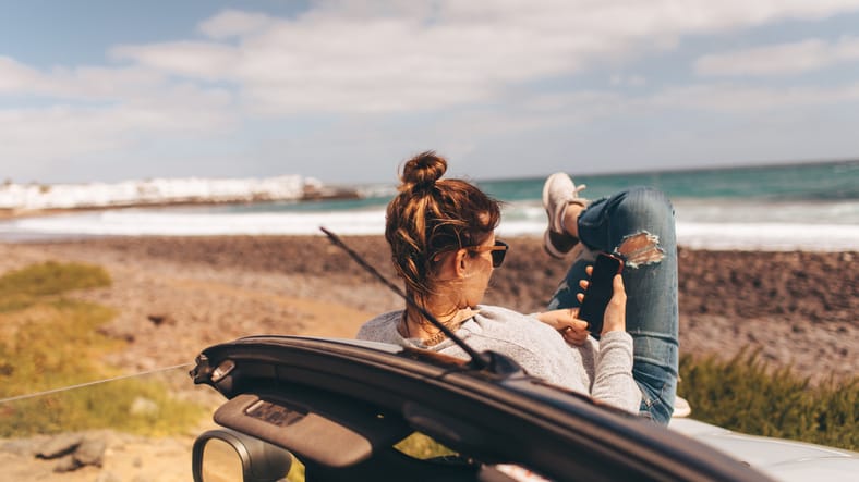 Using a mobile phone during travel