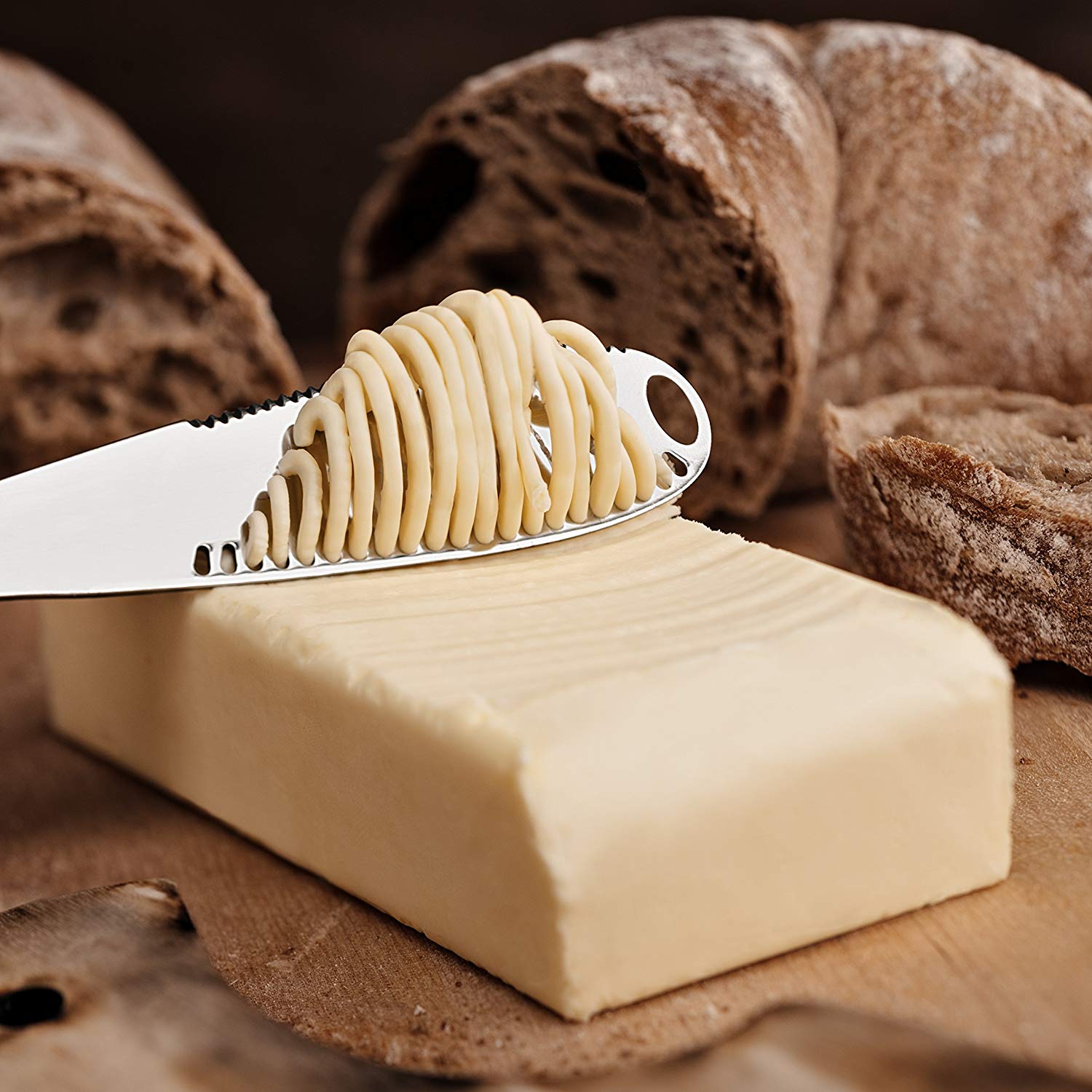 Butter and a knife.