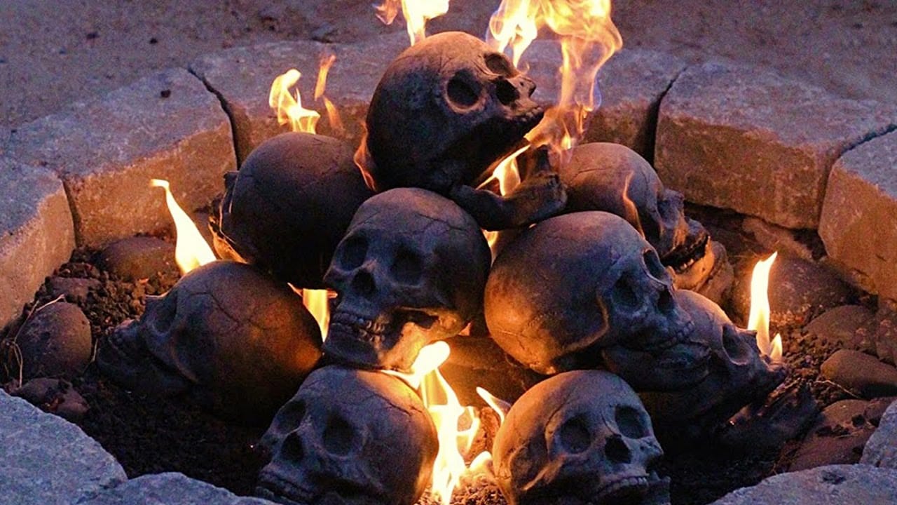 fire log skull