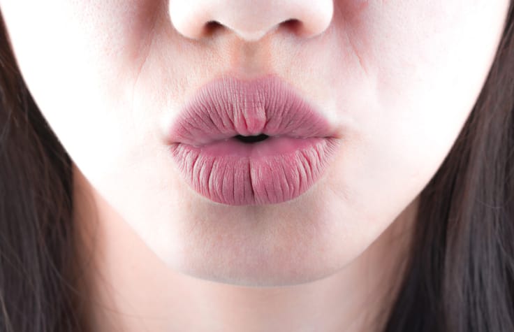 Sexy plump lips.