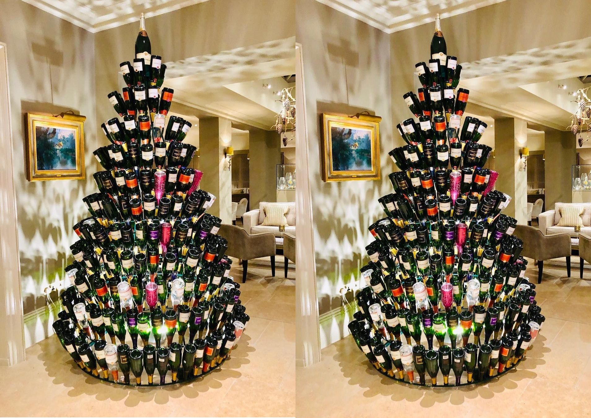 wine christmas tree