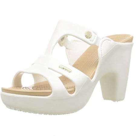 high-heeled crocs