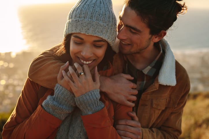 couple hugging each other
