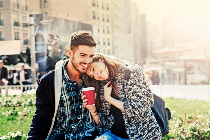 Happy couple in Istanbul.