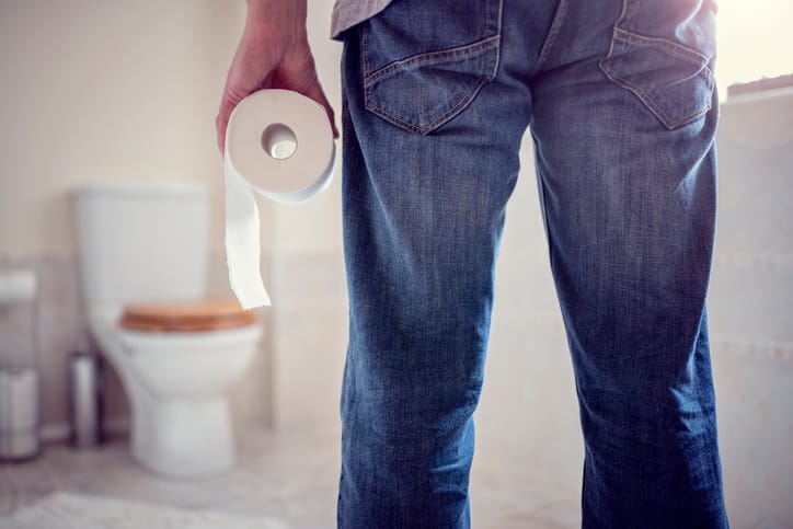 Man in the bathroom.