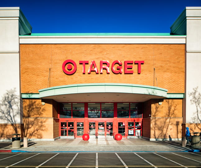 Target super store entrance.