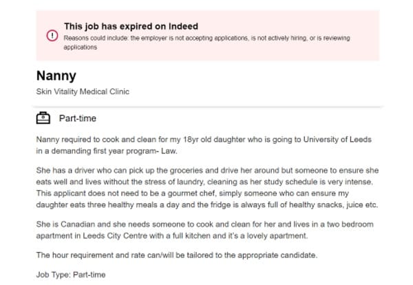 adult nanny