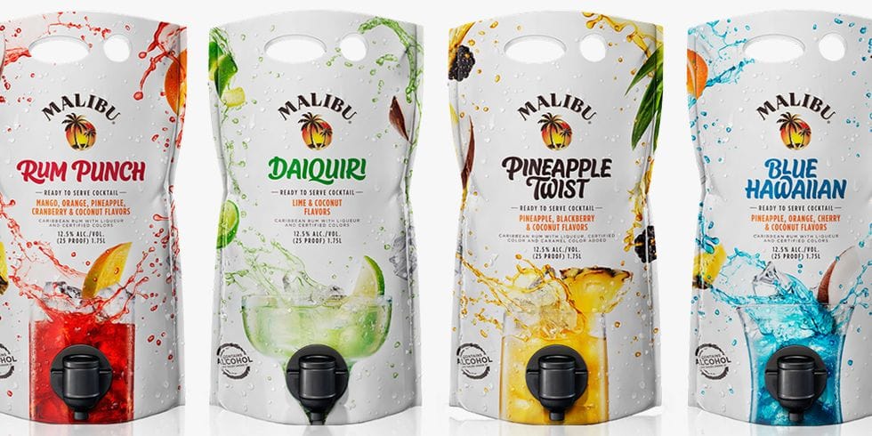 malibu mixed drink pouches