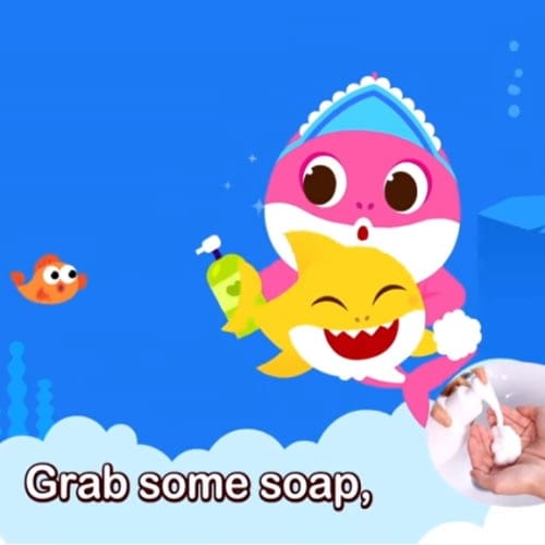 baby shark wash hands