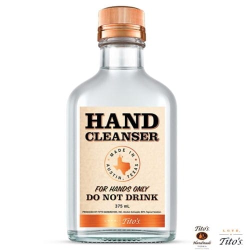 tito's vodka hand sanitizer