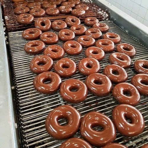 Glazed donuts.