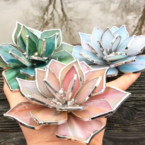 stained glass plants
