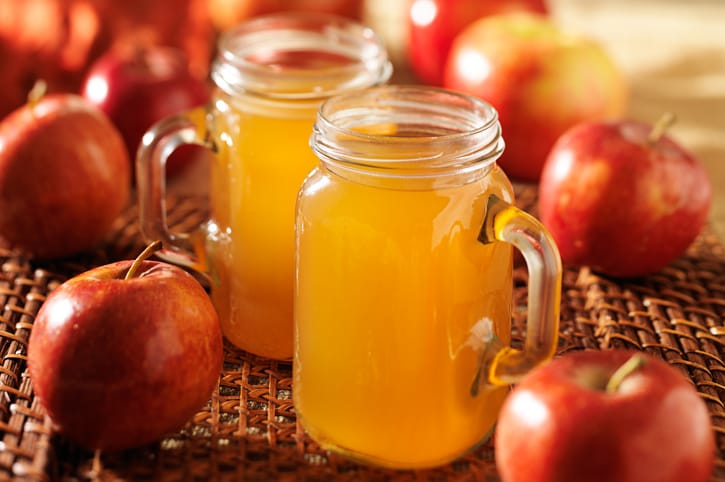 Jugs of apple cider.