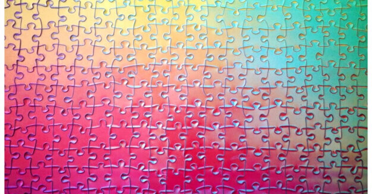 Colorful jigsaw puzzle.