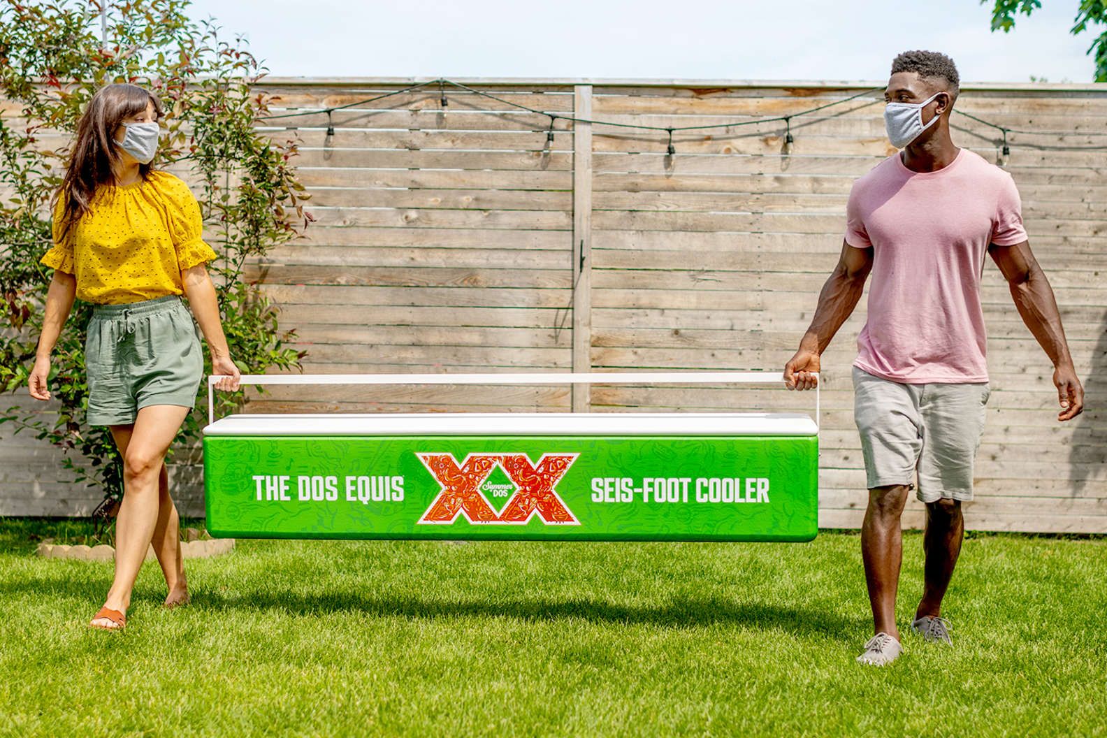 dos equis seis-foot cooler