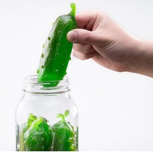 Kool Aid pickles in a jar.