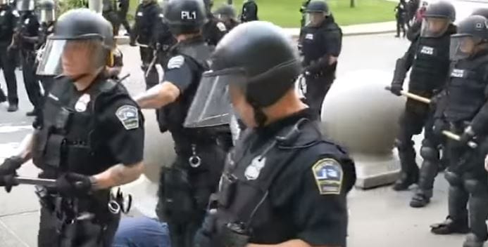 Elderly Protester Shoved By Cops Can’t Go Home Because Of Death Threats