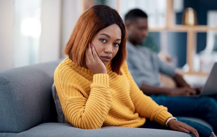 black couple having relationship difficulties