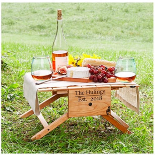 picnic table wine