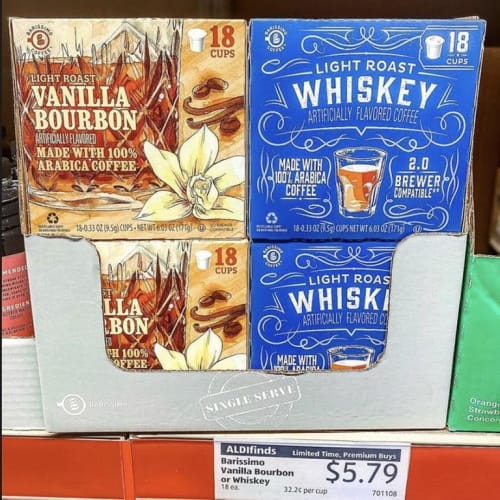 aldi whiskey-flavored coffee