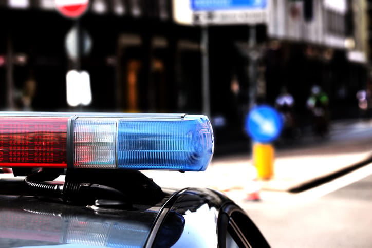 police blue light