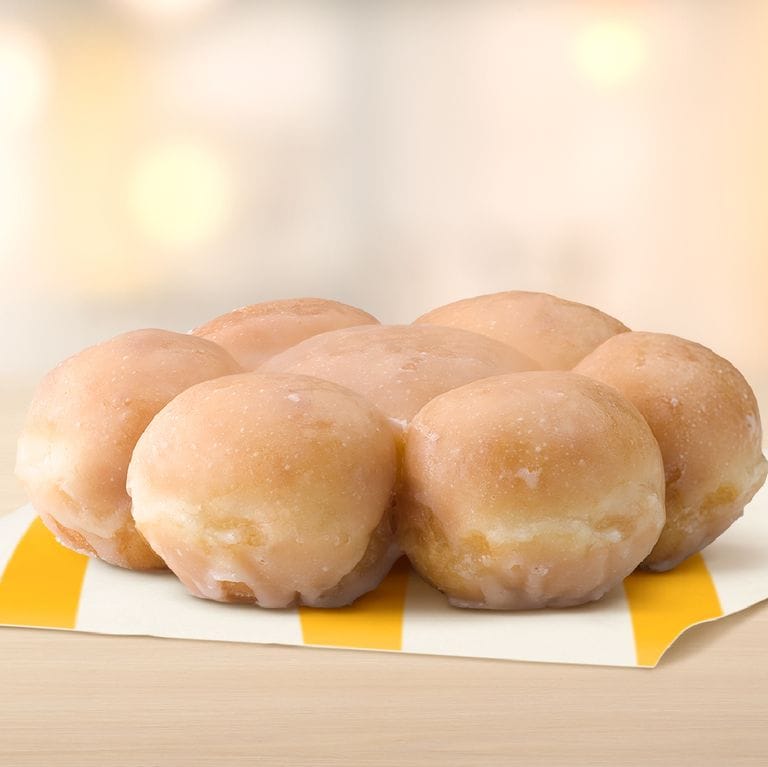 Small glazed donuts.