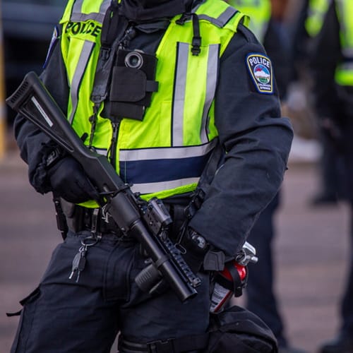 armed police man