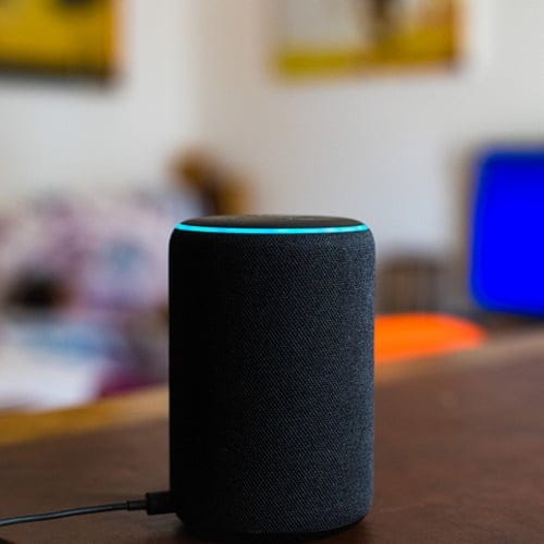 Alexa smart home assistant device.