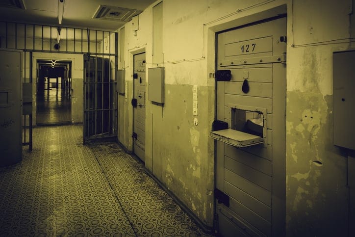 Hallway of a prison.