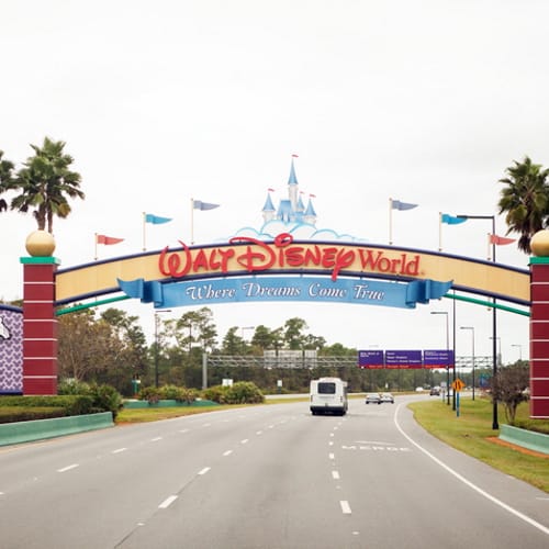 The entrance to Disney World.