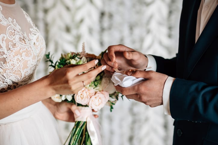 wedding exchange of rings