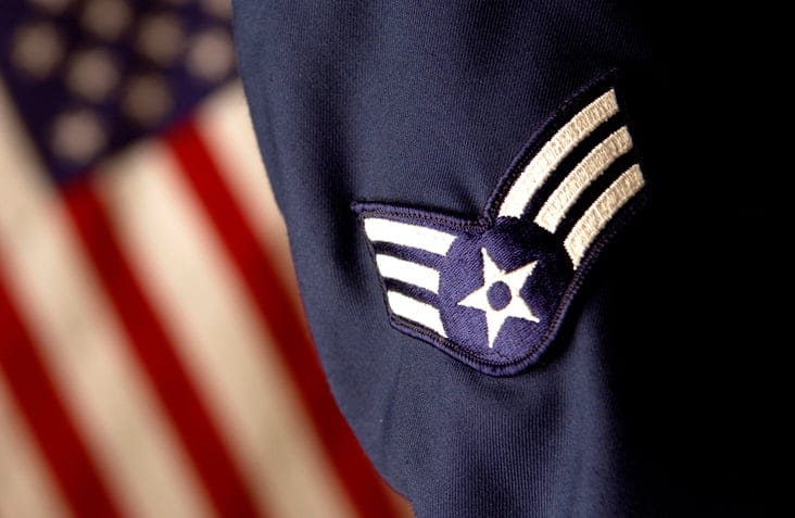 United States of America armed forces uniform.