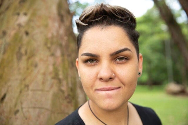 woman with short hair portrait