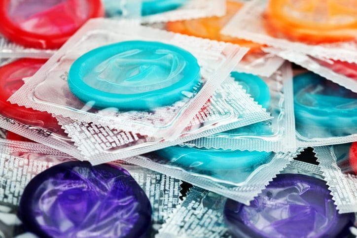 Pile of condoms.