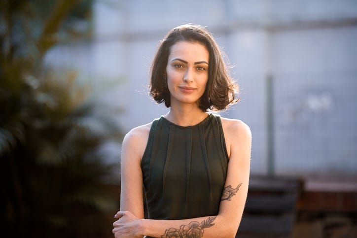woman with tattoos
