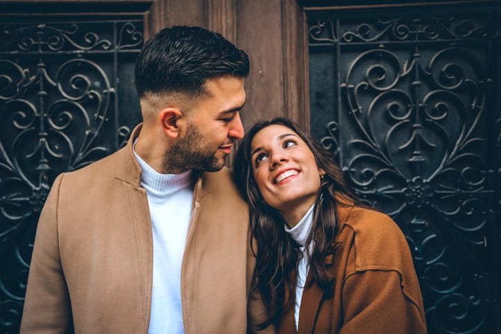 happy couple in love
