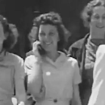 woman in time travel video