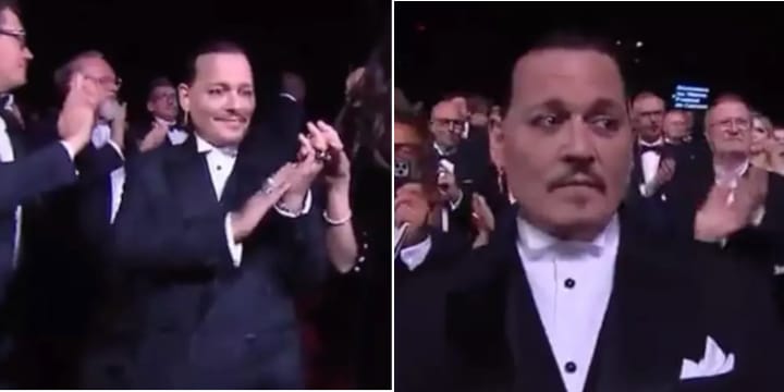 johnny depp standing ovation cannes