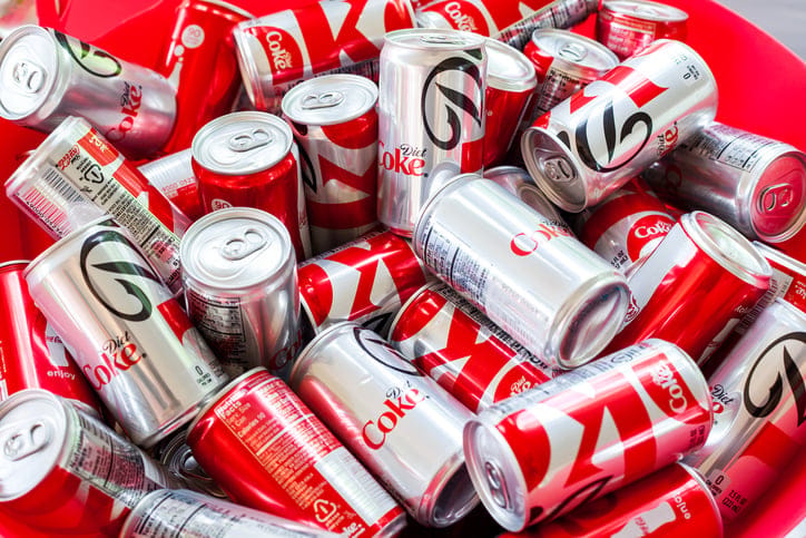 diet coke cans