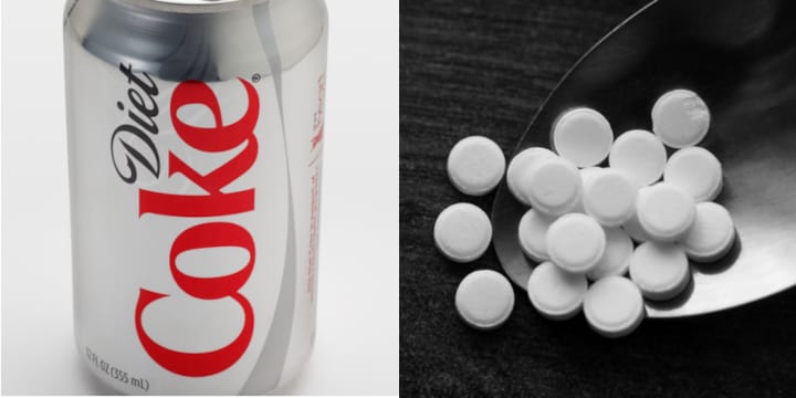 diet coke with aspartame