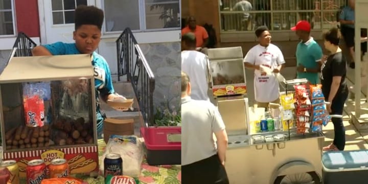 Jaequan Faulkner hot dog stand