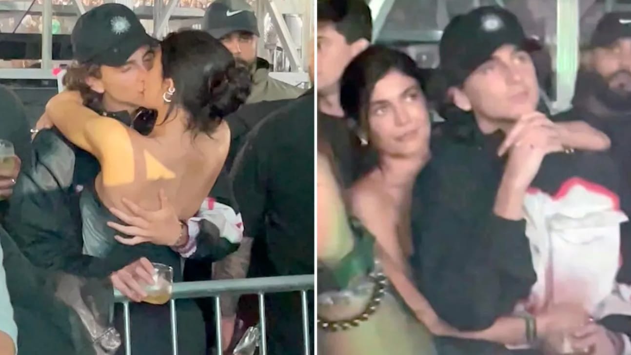 kylie jenner timothee chalamet kissing