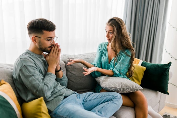 young couple in an argument
