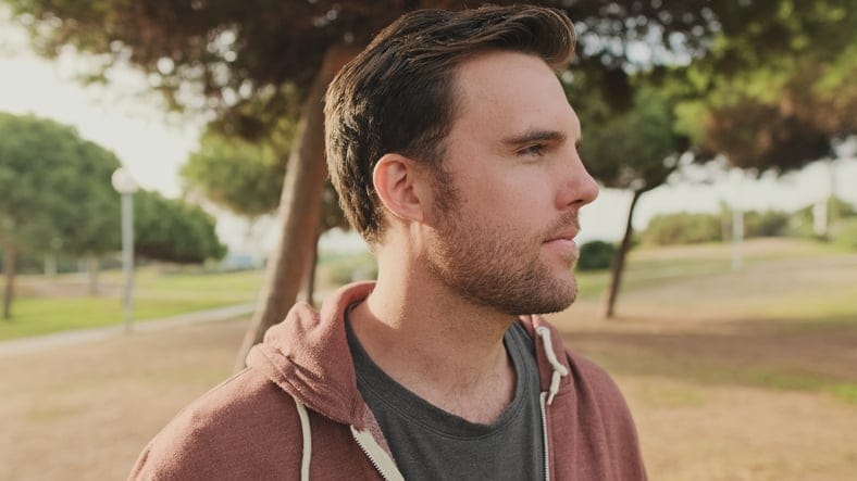 Portrait of a young man in the park